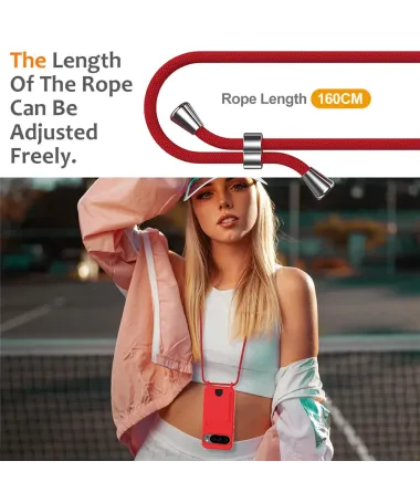 Coque Google Pixel 10 Pro XL Silicone Liquide à Cordon et Porte-carte