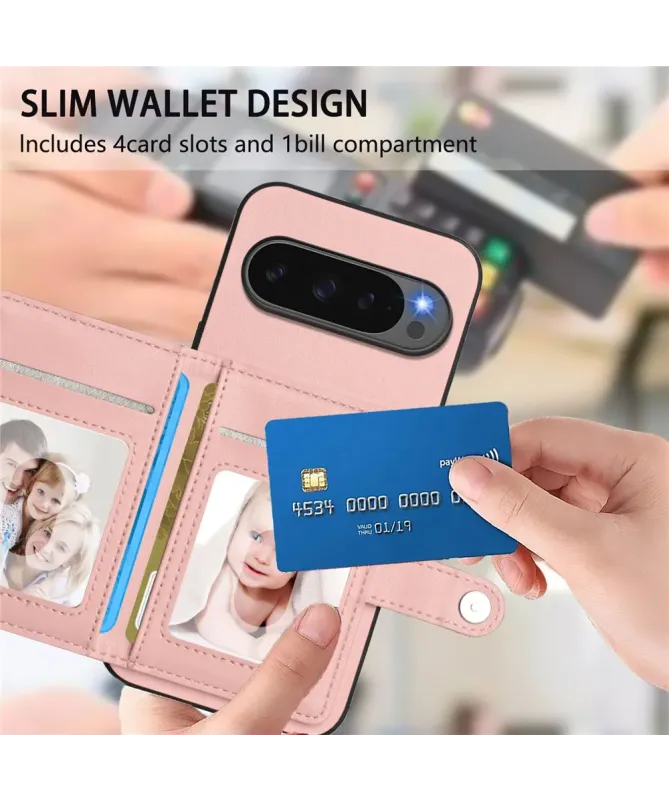 Coque Google Pixel 10 Pro XL avec Portefeuille Anti-RFID