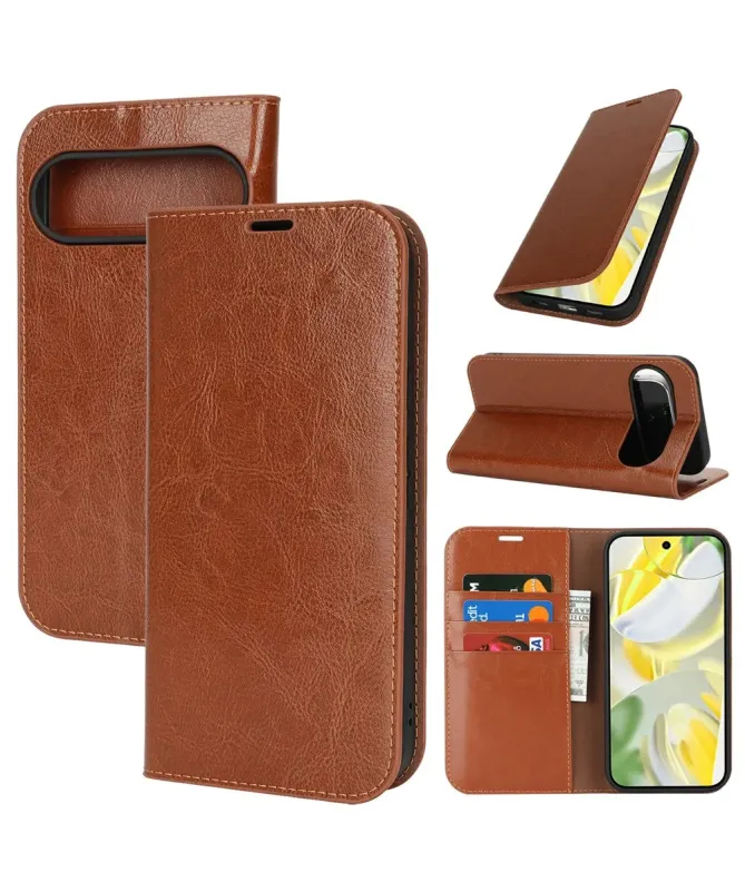 Housse Google Pixel 10 Pro XL Cuir Porte Cartes Fonction Support