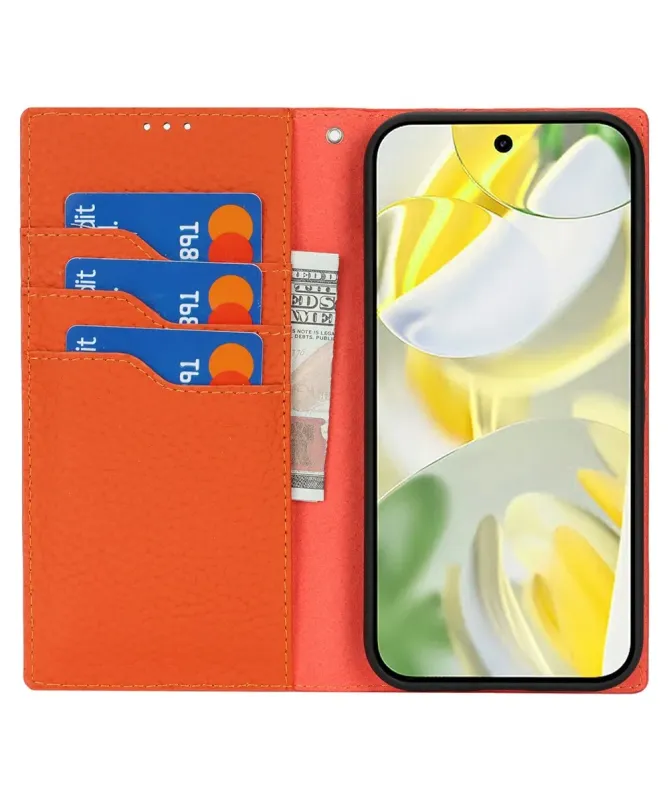 Housse Google Pixel 10 Pro XL cuir grainé avec lanière