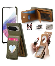 Coque Google Pixel 10 Pro XL / 9 Pro XL avec Portefeuille et Miroir