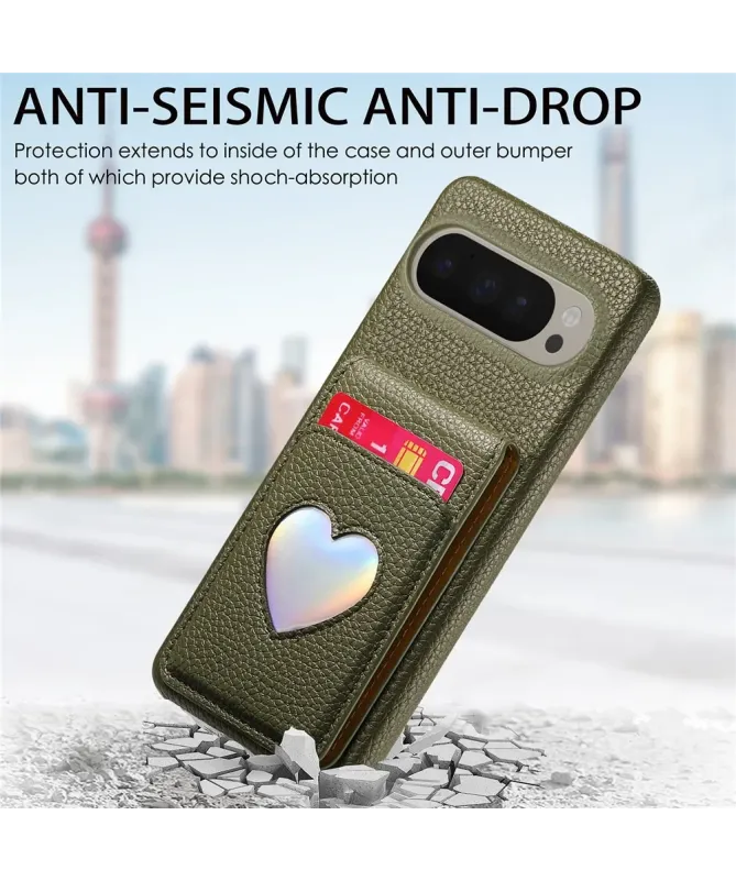 Coque Google Pixel 10 Pro XL / 9 Pro XL avec Portefeuille et Miroir