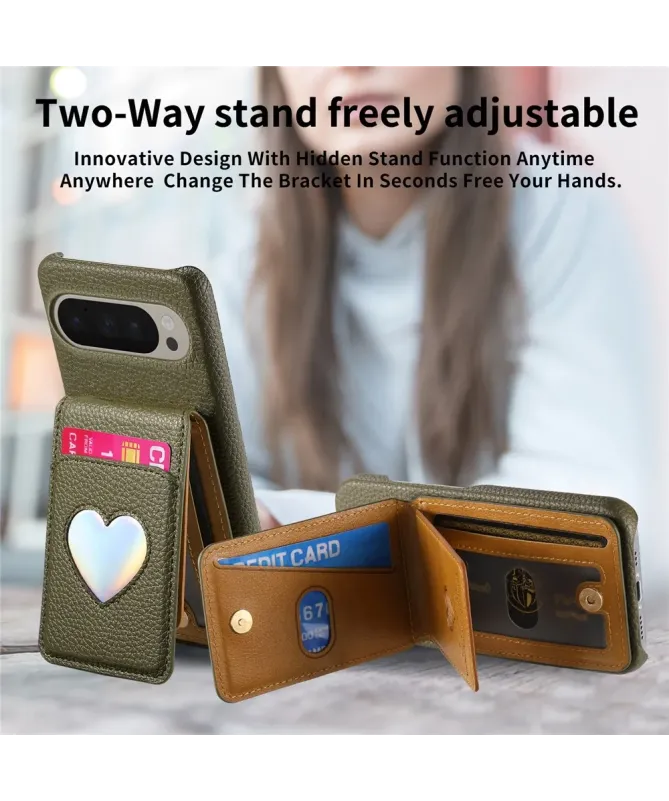 Coque Google Pixel 10 Pro XL / 9 Pro XL avec Portefeuille et Miroir