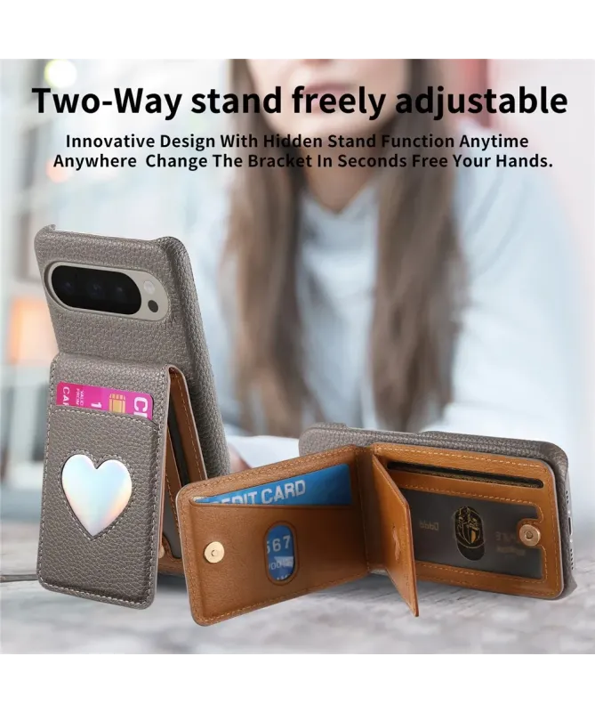 Coque Google Pixel 10 Pro XL / 9 Pro XL avec Portefeuille et Miroir