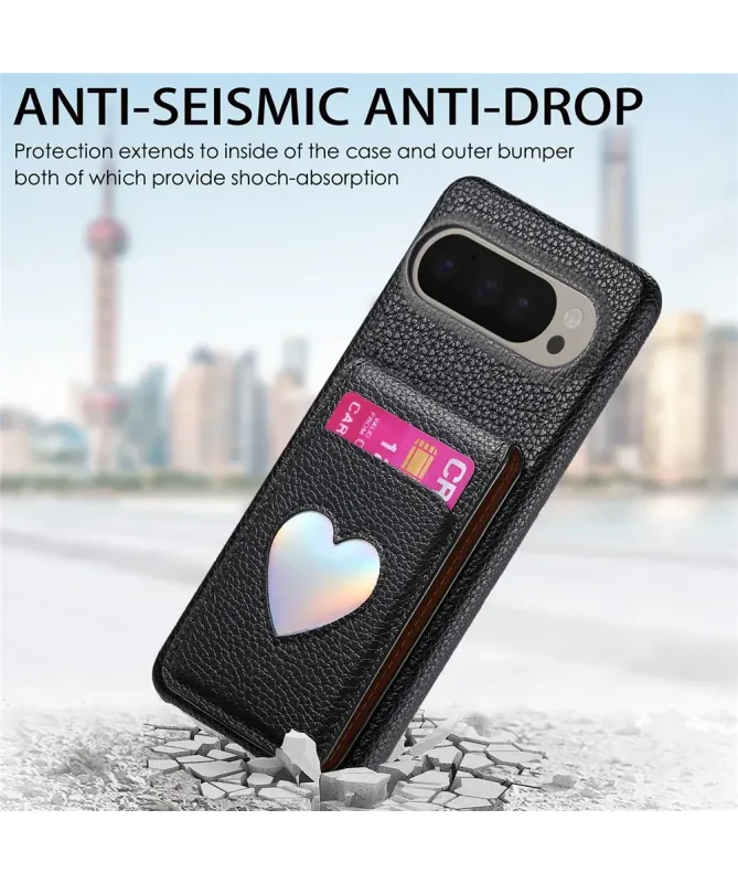 Coque Google Pixel 10 Pro XL / 9 Pro XL avec Portefeuille et Miroir