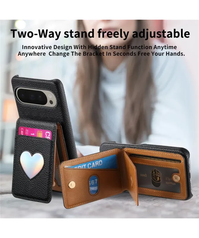 Coque Google Pixel 10 Pro XL / 9 Pro XL avec Portefeuille et Miroir
