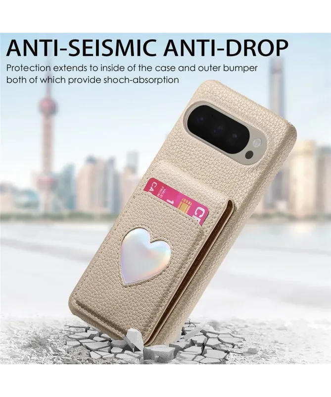 Coque Google Pixel 10 Pro XL / 9 Pro XL avec Portefeuille et Miroir