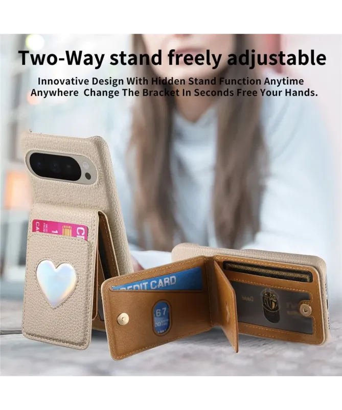Coque Google Pixel 10 Pro XL / 9 Pro XL avec Portefeuille et Miroir
