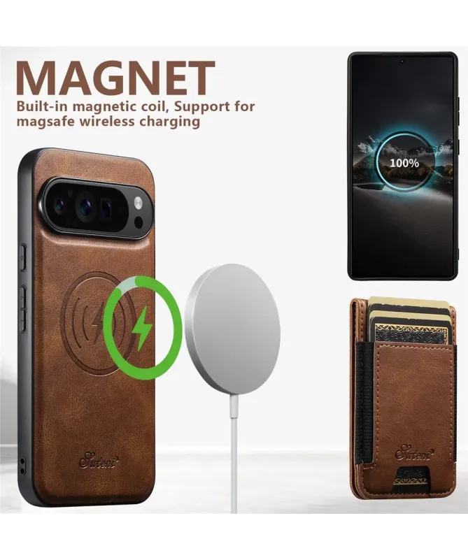 Coque Google Pixel 10 Pro XL Portefeuille Magnétique Élastique