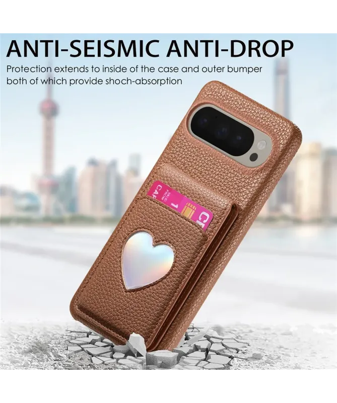 Coque Google Pixel 10 Pro XL / 9 Pro XL avec Portefeuille et Miroir