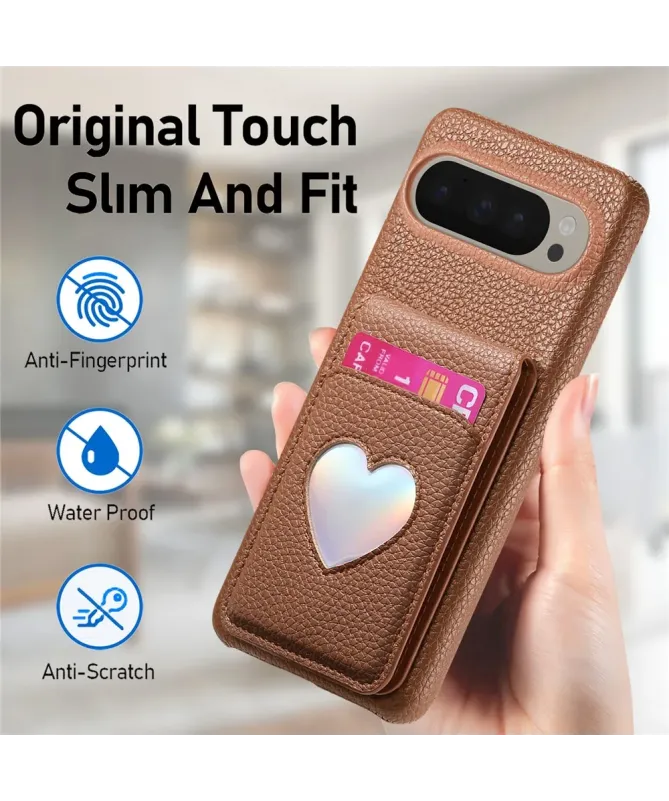 Coque Google Pixel 10 Pro XL / 9 Pro XL avec Portefeuille et Miroir