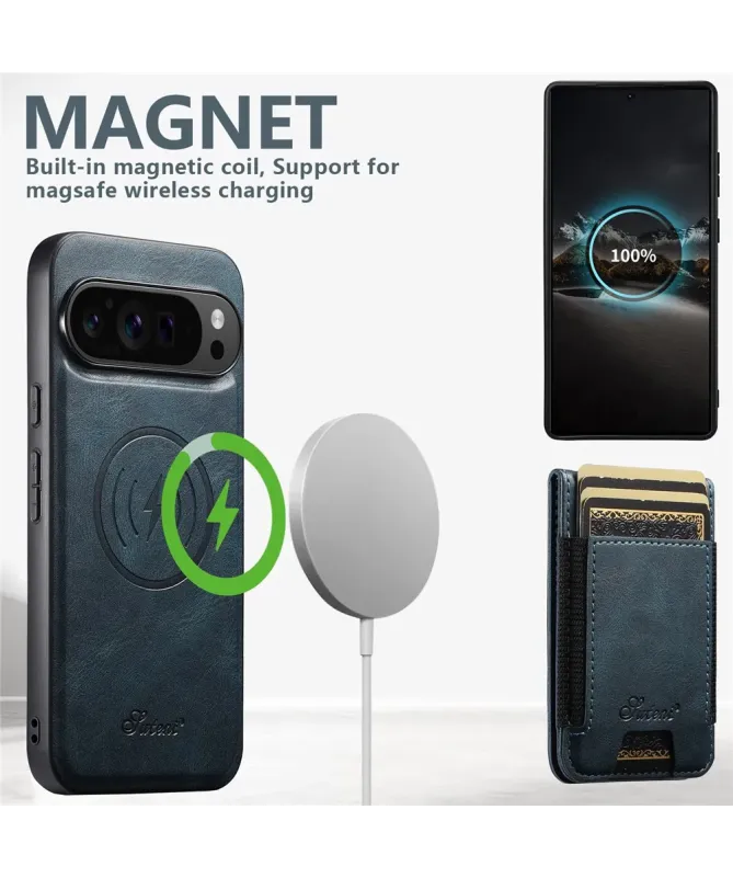 Coque Google Pixel 10 Pro XL Portefeuille Magnétique Élastique