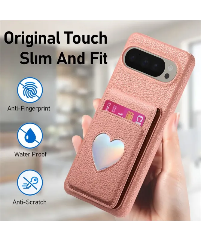Coque Google Pixel 10 Pro XL / 9 Pro XL avec Portefeuille et Miroir