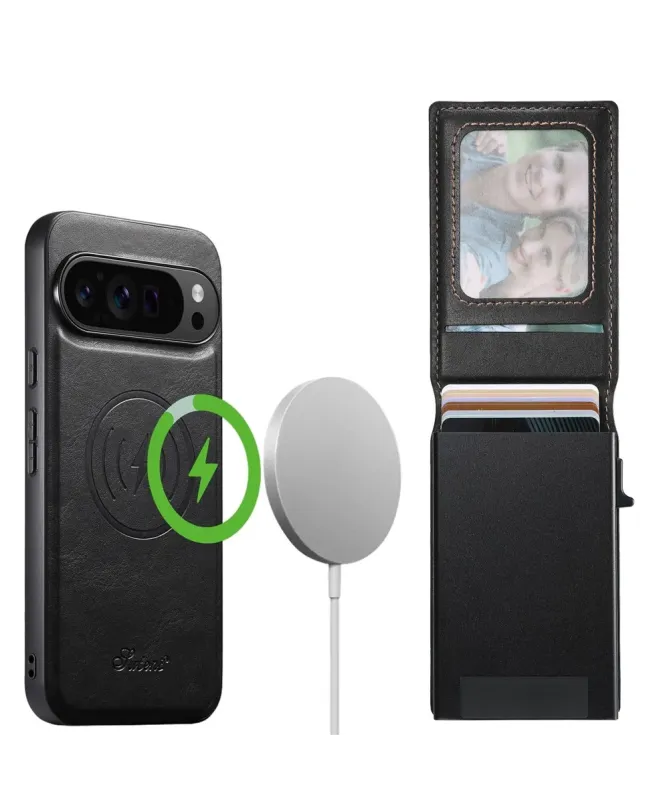 Coque Google Pixel 10 Pro XL Cuir Cireux et Portefeuille Pop-up