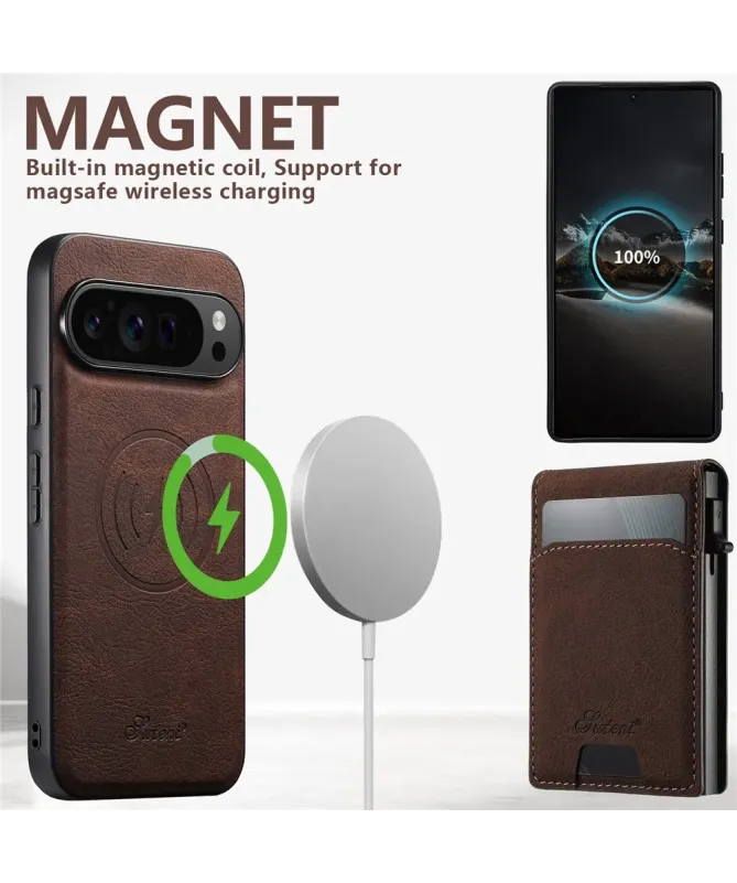 Coque Google Pixel 10 Pro XL et Portefeuille Magnétique Pop-up