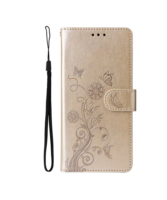 Housse Honor 400 Smart 5G / 4G Fleurs et Papillons en Relief