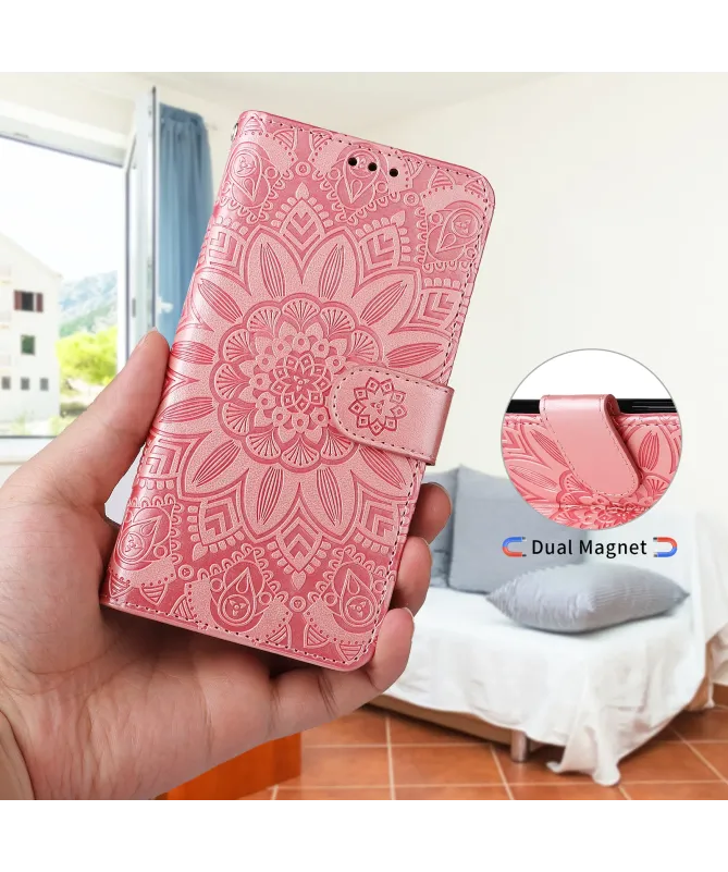 Housse Honor 400 Smart 5G / 4G Fleur Mandala en Relief