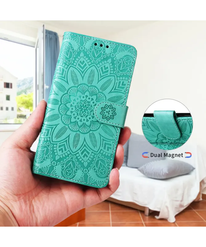 Housse Honor 400 Smart 5G / 4G Fleur Mandala en Relief
