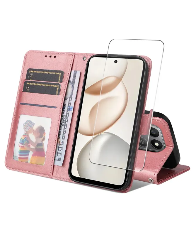 Housse Honor 400 Smart 5G / 4G Portefeuille avec Verre Trempé