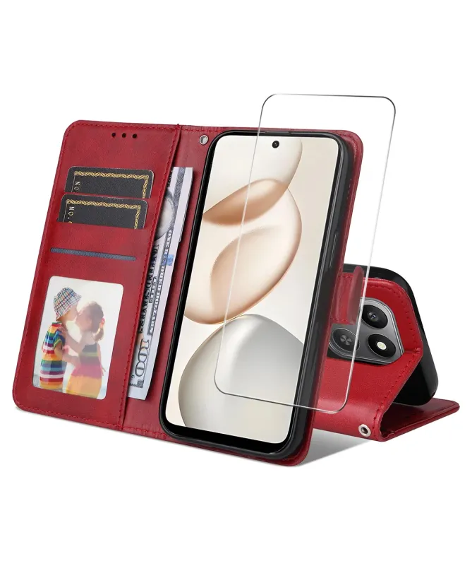 Housse Honor 400 Smart 5G / 4G Portefeuille avec Verre Trempé
