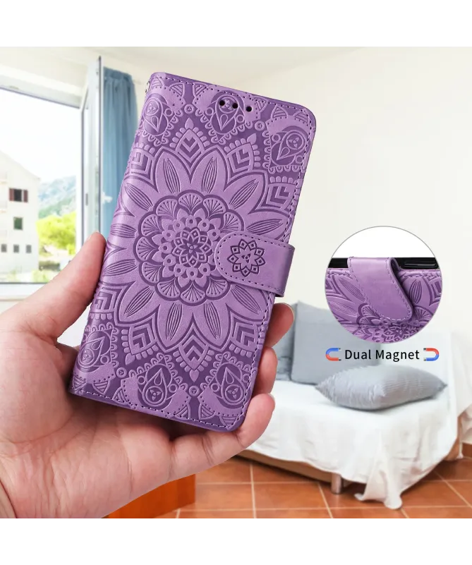 Housse Honor 400 Smart 5G / 4G Fleur Mandala en Relief