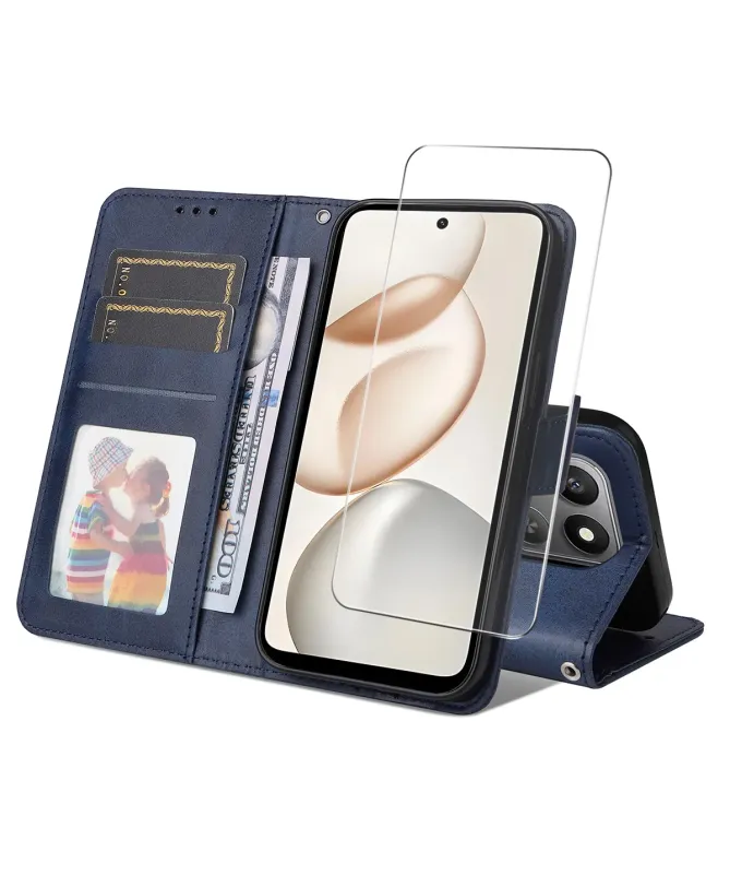 Housse Honor 400 Smart 5G / 4G Portefeuille avec Verre Trempé