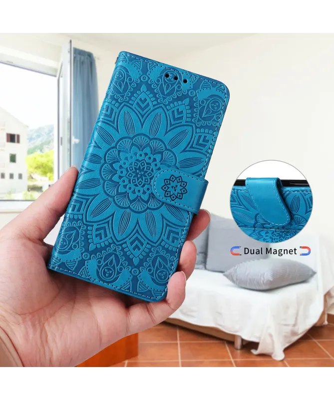 Housse Honor 400 Smart 5G / 4G Fleur Mandala en Relief