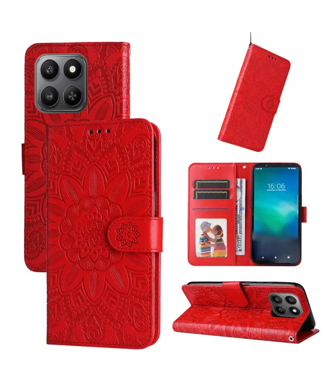 Housse Honor 400 Smart 5G / 4G Fleur Mandala en Relief