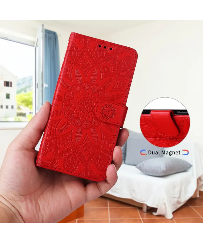 Housse Honor 400 Smart 5G / 4G Fleur Mandala en Relief