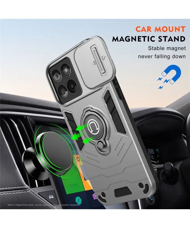 Coque Motorola Edge 60 Fusion Antichoc avec Cache Caméra et Anneau