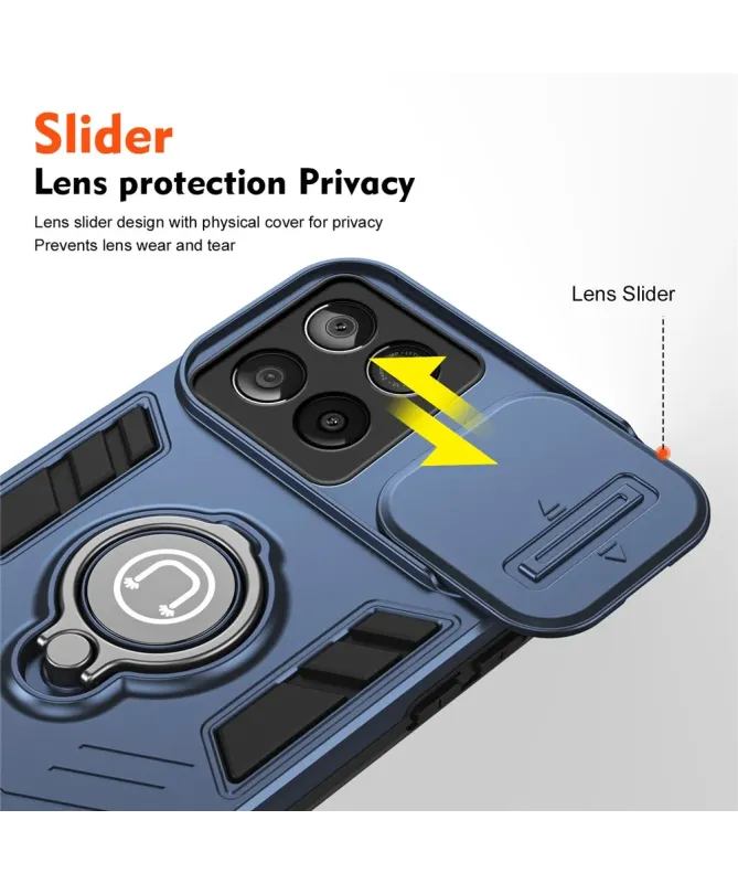 Coque Motorola Edge 60 Fusion Antichoc avec Cache Caméra et Anneau