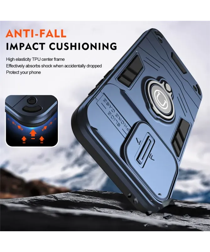 Coque Motorola Edge 60 Fusion Antichoc avec Cache Caméra et Anneau