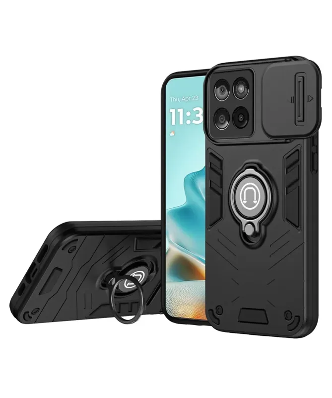 Coque Motorola Edge 60 Fusion Antichoc avec Cache Caméra et Anneau
