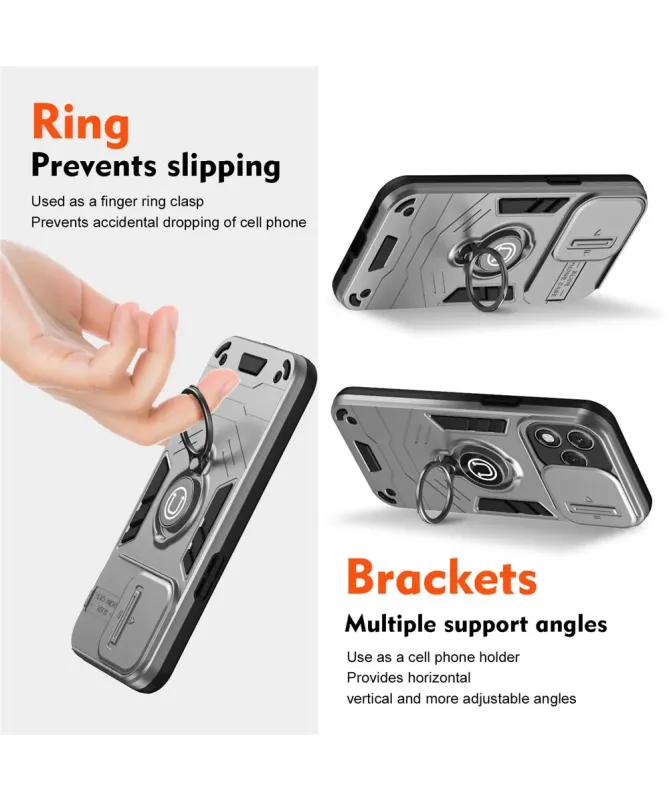 Coque Honor 400 Lite Antichoc avec Cache Caméra et Anneau