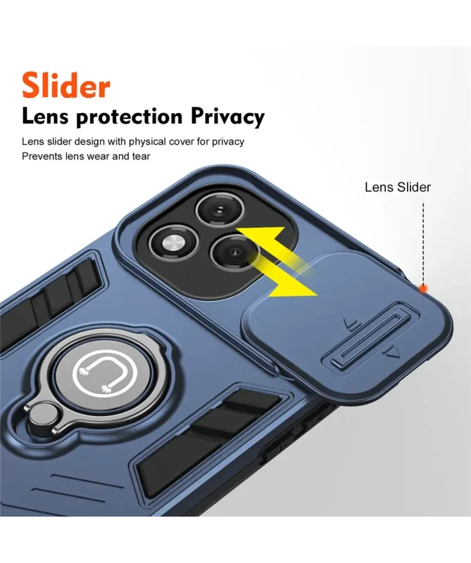 Coque Honor 400 Lite Antichoc avec Cache Caméra et Anneau