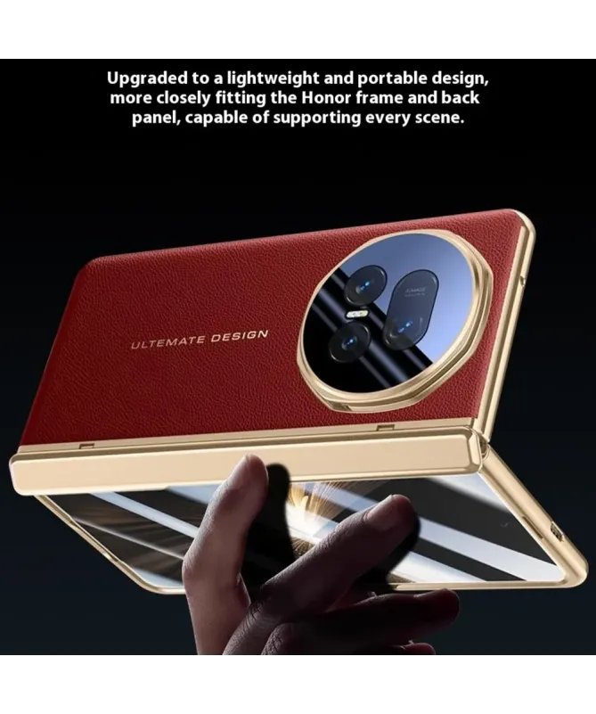 Coque Honor Magic V5 Protection Intégrale Cuir et Support