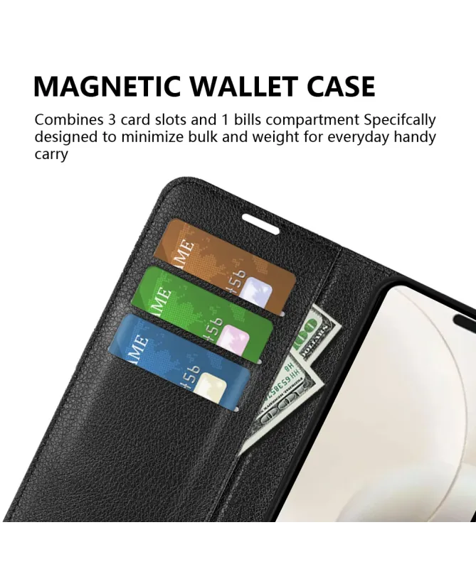 Housse Honor 400 Smart 5G / 4G portefeuille style cuir