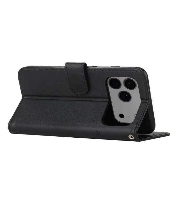 Housse iPhone 17 Pro Max Effet Cuir Lignes Gravées