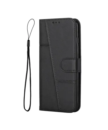 Housse iPhone 17 Pro Max Effet Cuir Lignes Gravées