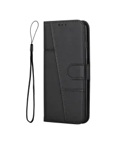 Housse iPhone 17 Pro Max Effet Cuir Lignes Gravées