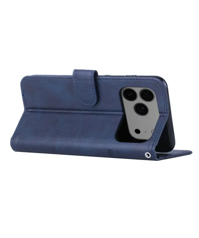 Housse iPhone 17 Pro Max Effet Cuir Lignes Gravées