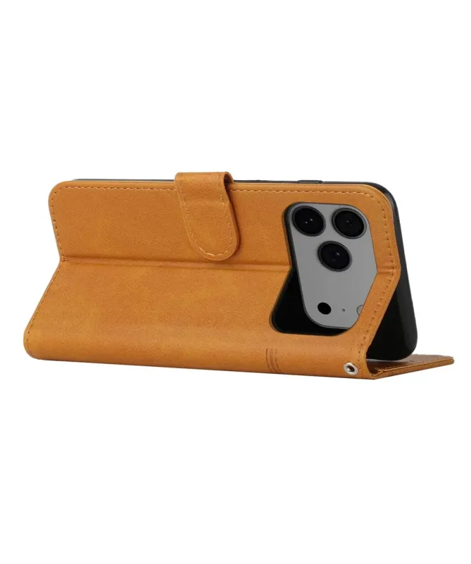 Housse iPhone 17 Pro Max Effet Cuir Lignes Gravées