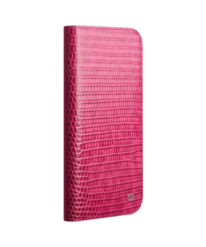 Housse iPhone 17 Pro Max cuir véritable effet peau de crocodile