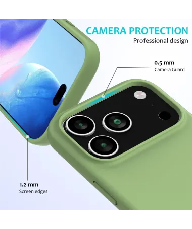 Coque iPhone 17 Pro Max Silicone | Toucher Soyeux Vert - photo 10