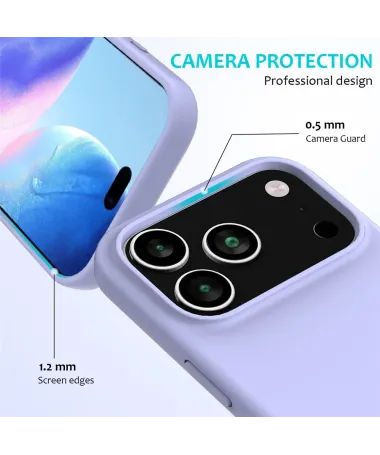 Coque iPhone 17 Pro Max Silicone | Toucher Soyeux Violet - photo 18