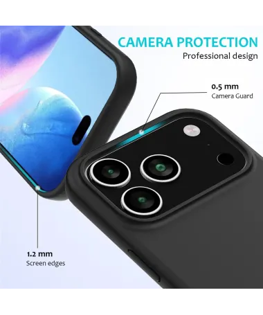 Coque iPhone 17 Pro Max Silicone | Toucher Soyeux Noir - photo 34