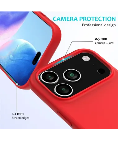Coque iPhone 17 Pro Max Silicone | Toucher Soyeux Rouge - photo 42