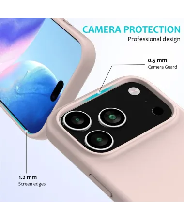 Coque iPhone 17 Pro Max Silicone | Toucher Soyeux Or Rose - photo 66