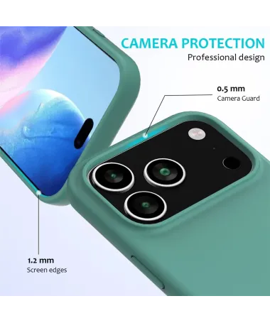Coque iPhone 17 Pro Max Silicone | Toucher Soyeux Vert foncé - photo 74