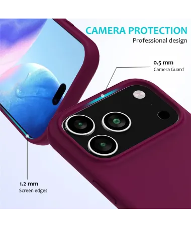 Coque iPhone 17 Pro Max Silicone | Toucher Soyeux Vin Rouge - photo 90